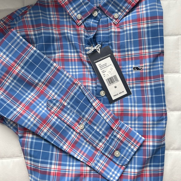 NWT BOYS Vineyard Vines long sleeve button down shirt size M - Picture 1 of 3